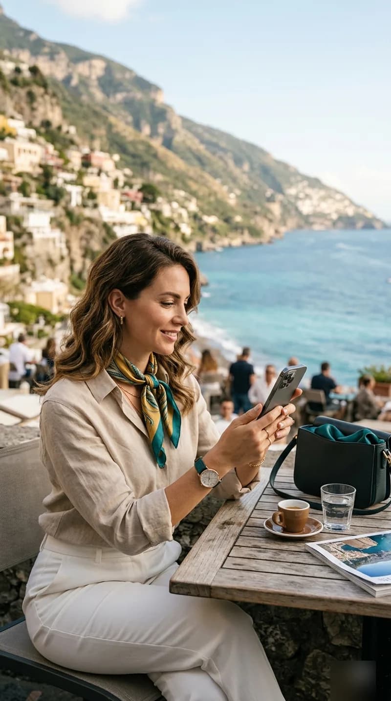 Traveller using Vyroam eSIM in Barcelona